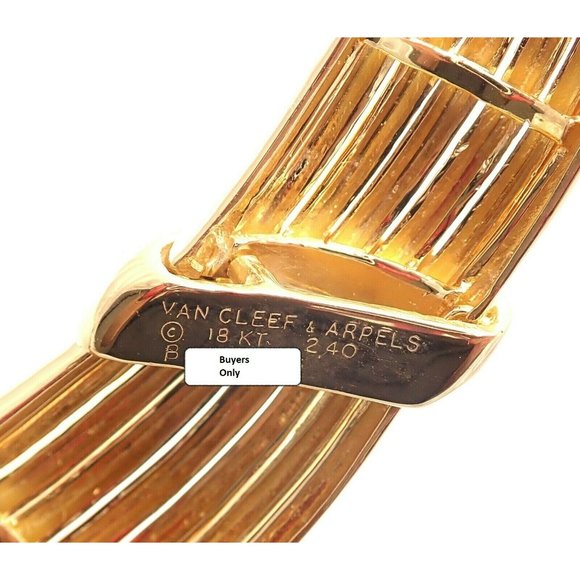 Vintage! Authentic Van Cleef & Arpels 18k Yellow Gold Diamond Choker Necklace - Picture 10 of 12